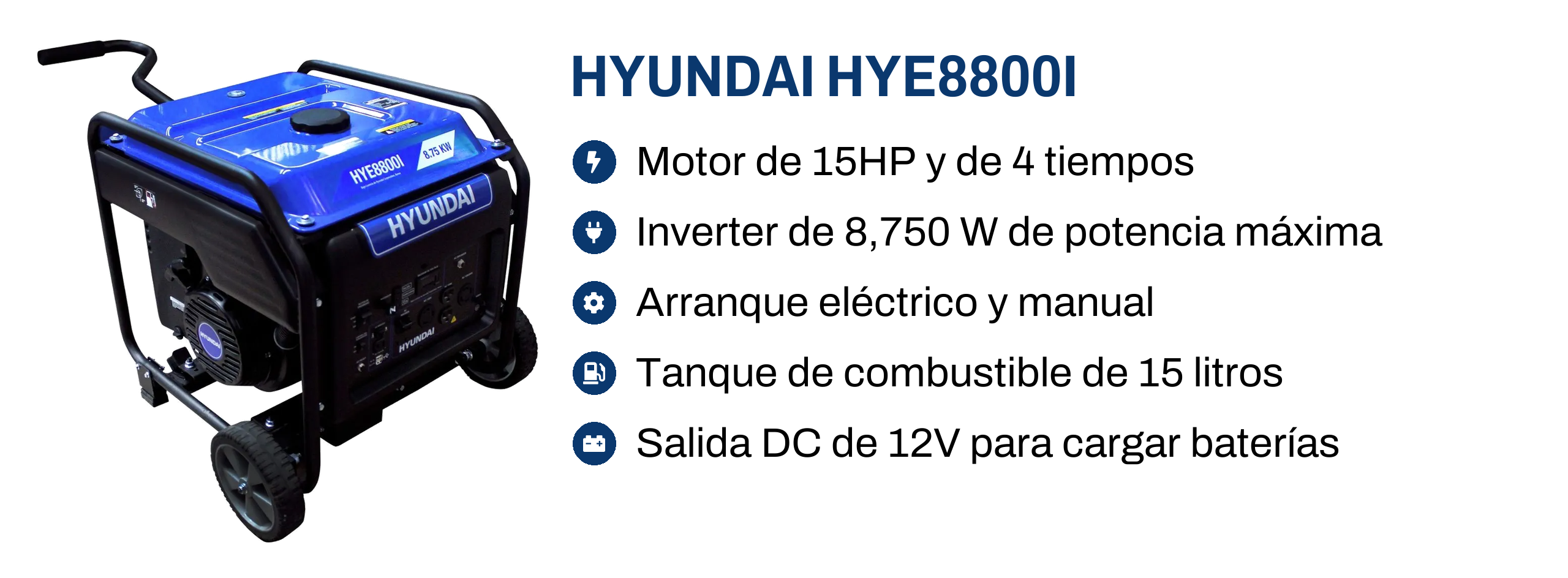 Generador inverter Hyundai HYE8800I